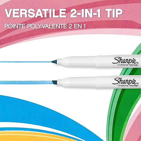 Sharpie S-Note Chiseled Pastel Creative Markers - Set of 4