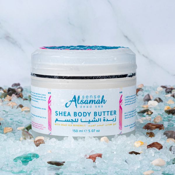 Shea body butter with V-Secret scent with Dead Sea minerals - body care from Al Samah