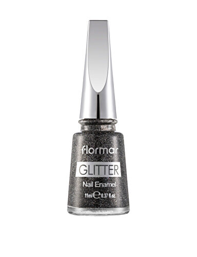 Flormar Glitter Nail Enamel - GL36 Blackstar