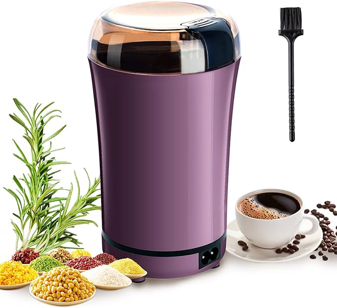 Portable automatic electric herb grinder, mini coffee grinder