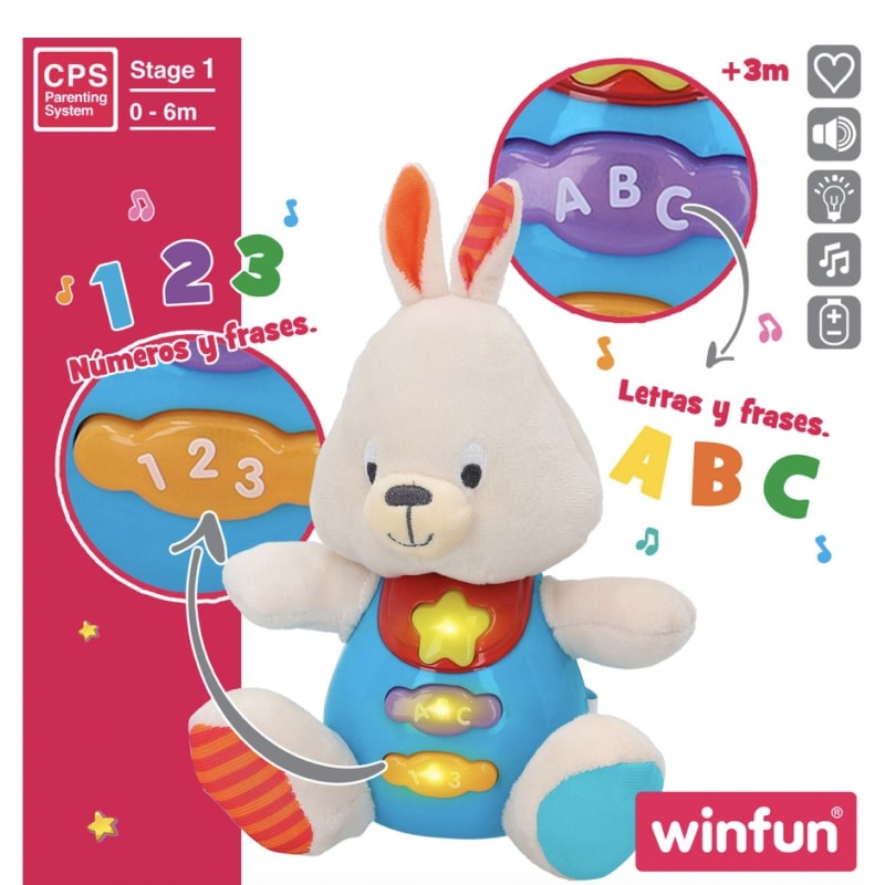 Winfun Plush Bunny and Colorful Lights