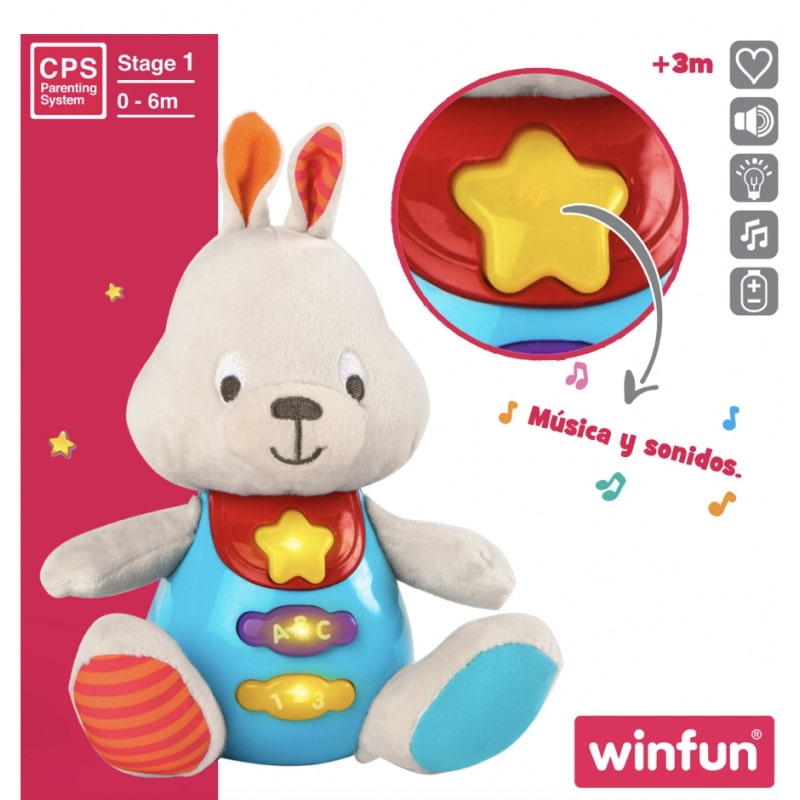 Winfun Plush Bunny and Colorful Lights