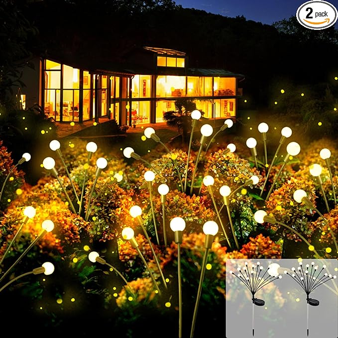 Solar Firefly Lights Outdoor  Wind Swaying Dancing Lights