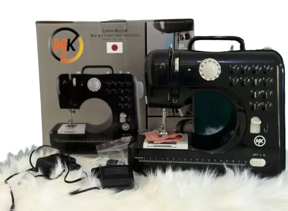 Professional sewing machine, 12 stitches, MK brand, black color