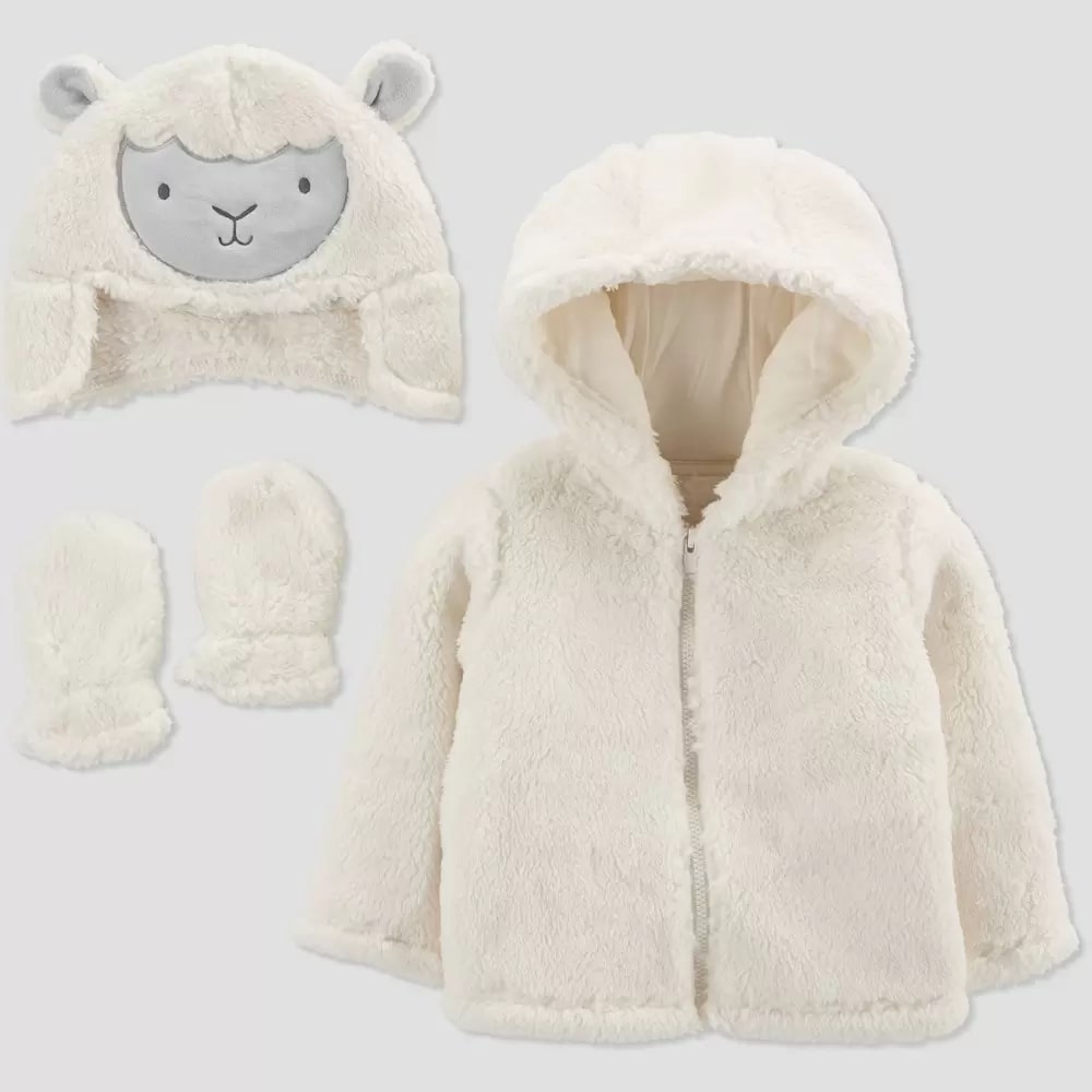 Carter's Just One You® Bear Faux Fur Jacket - Cream