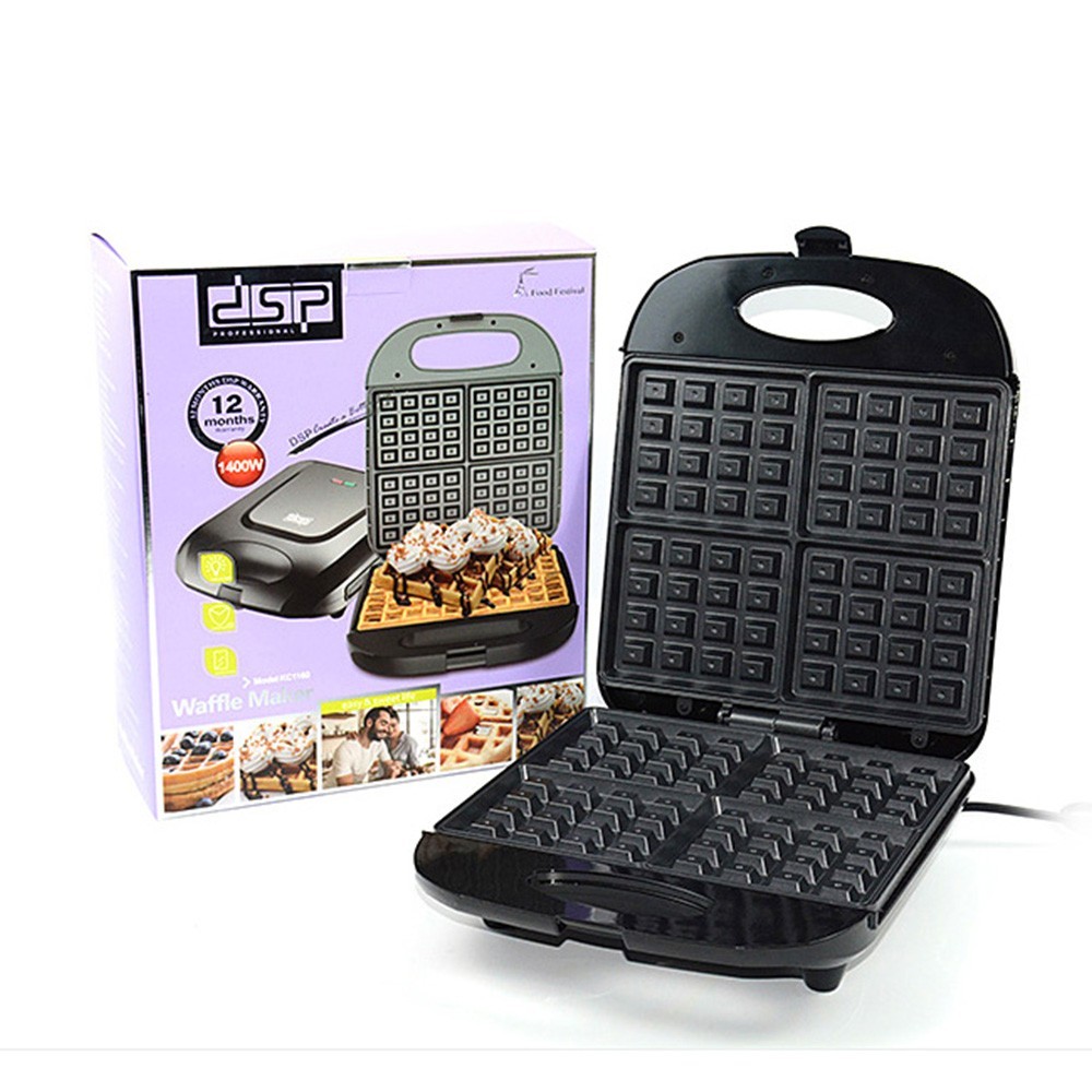 DSP Waffle Maker, 1400 Watt, Black - KC1160
