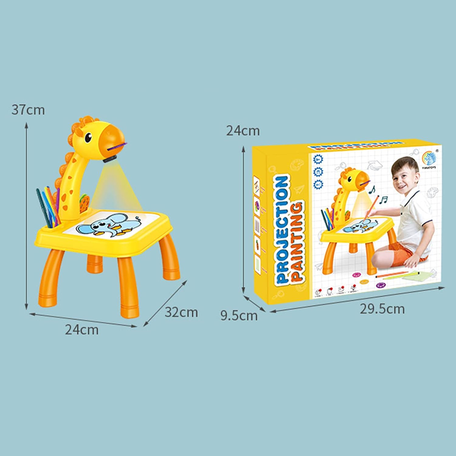 Children's drawing projector table drawing board toy projector desk for children's early education