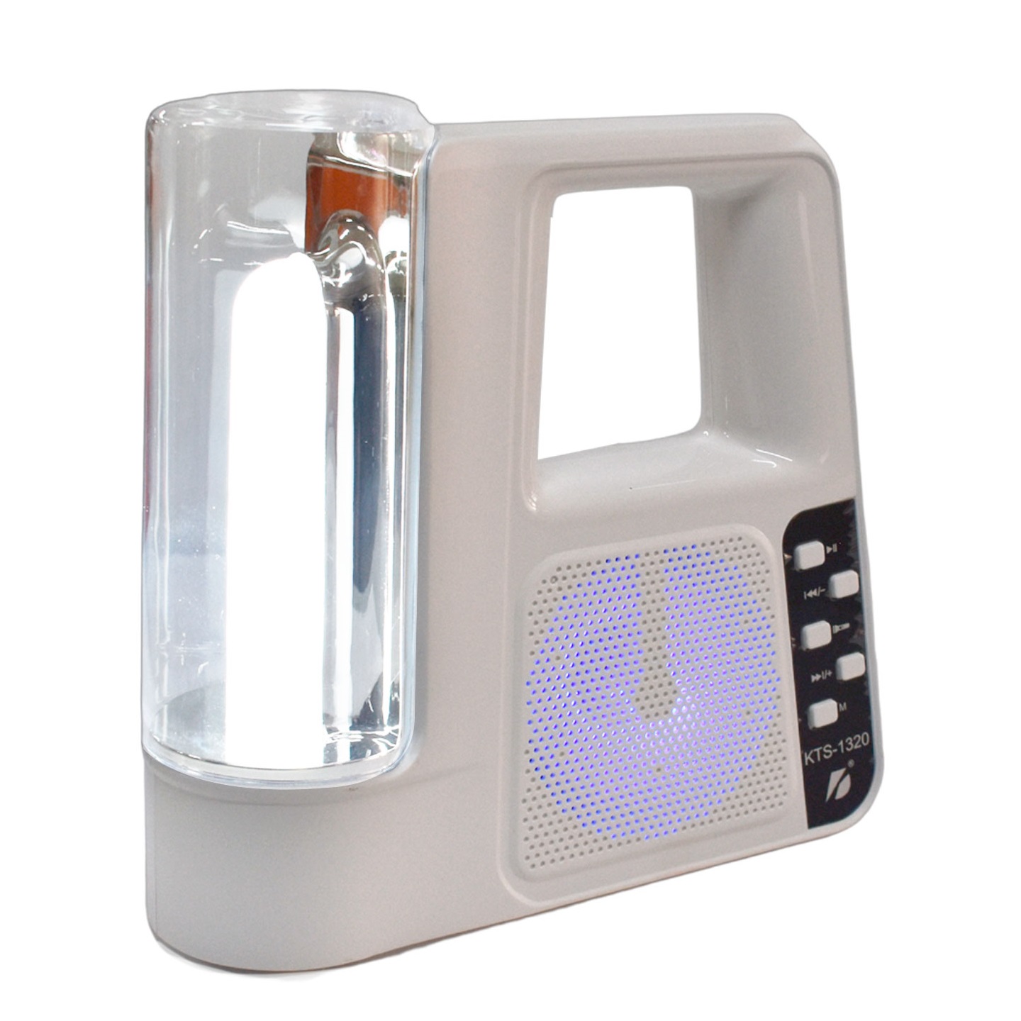 Portable speaker KTS-1320, Bluetooth, with LED lamp, 5W, Extra Bass, USB Stick, Card, FM Radio