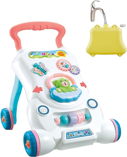 Interactive Baby Walker with Music and Lights with Adjustable Handle