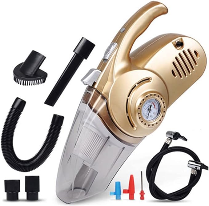 4 in 1 air compressor and portable car vacuum cleaner