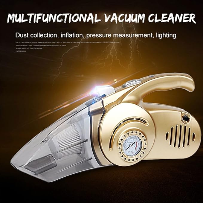 4 in 1 air compressor and portable car vacuum cleaner