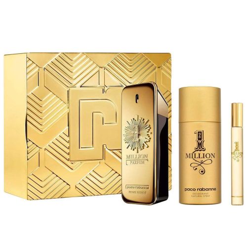Paco rabanne 1 Million Parfum 100ML Deodorant Spray 150ML EDP 10ML Gift Set For Men