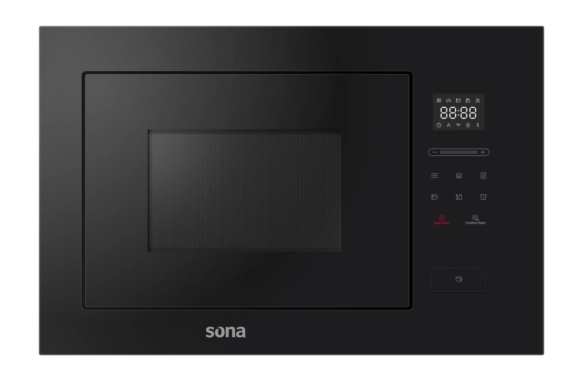 Sona Built-in Microwave 30 L Black 900W With Grill 1000W