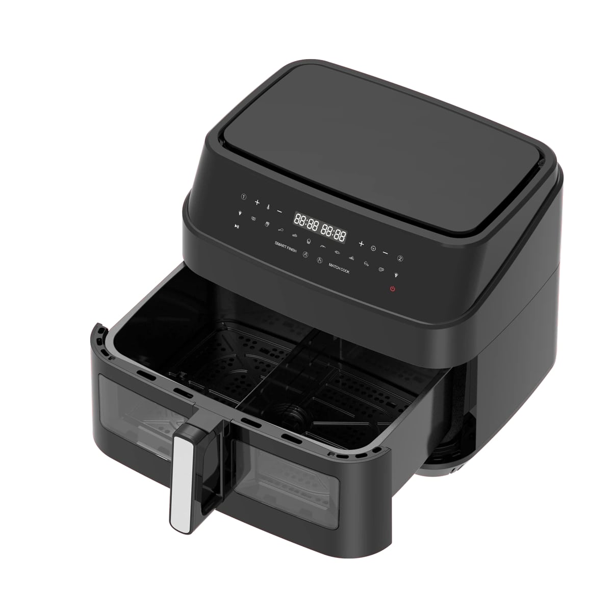 Sona Air Fryer 10 L 2600W With transparent drawer divider For cooking on two sides or one side