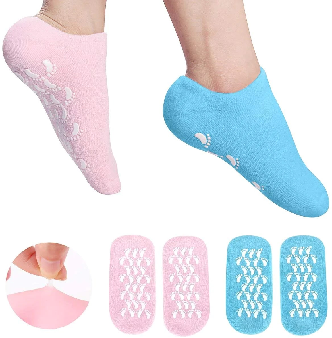 Cotton silicone socks with oils and vitamins from Al Samah