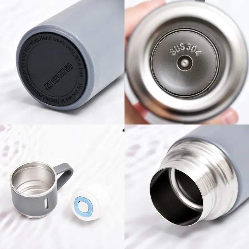 Stainless steel thermos with capacity of 500 ml