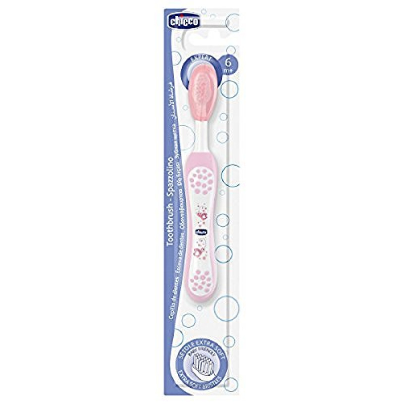Chicco Milk Teeth Toothbrush +6m, Pink