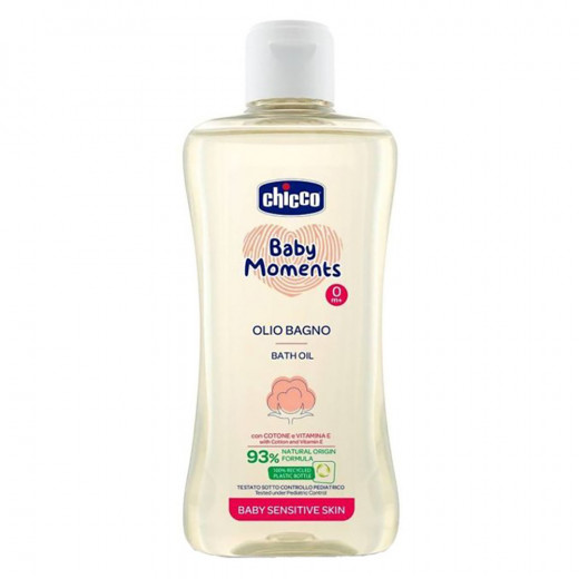 Chicco Baby Moments Bath Oil For Sensitive Skin, 200 Ml