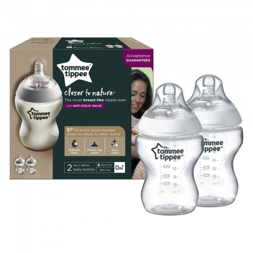 Tommee Tippee Closer to Nature 2 Baby Bottles 260ml