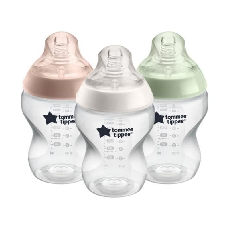 Tommee Tippee Closer to Nature Feeding Bottles, 3 Pieces