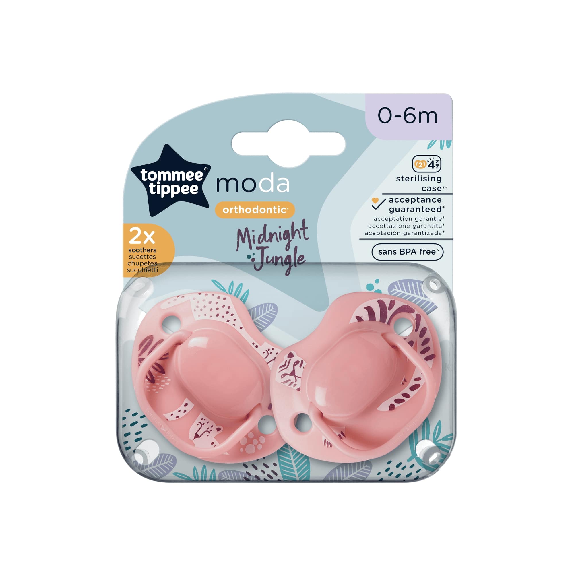 Tommee Tippee 0-6 Months Closer to Nature 2 Orthodontic Soothers