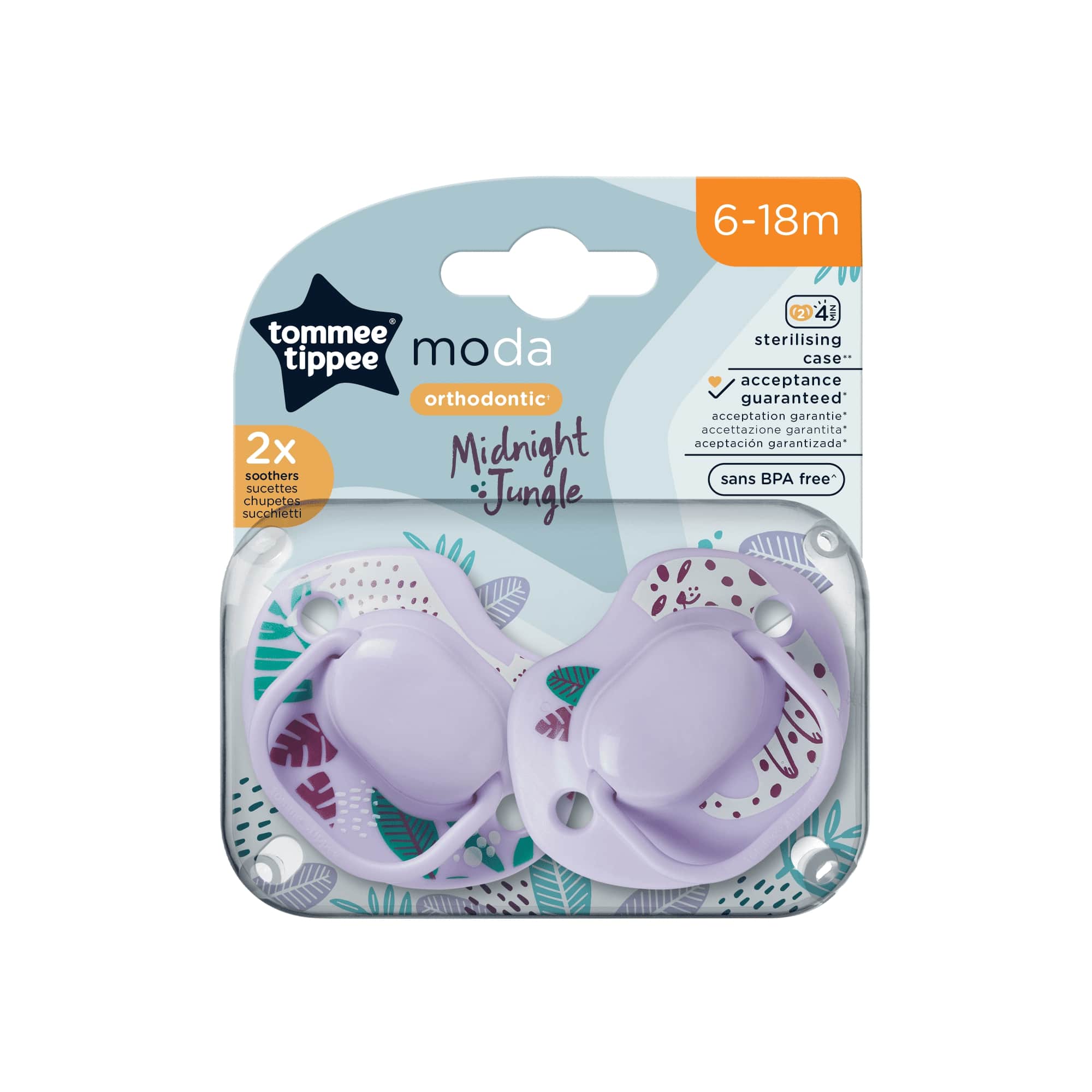 Moda Soother 6-18m 2pk in Colour unisex