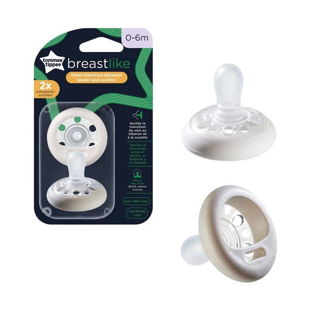 Tommee Tippee Closer to Nature Breast Like Soothers 0-6 Months – Pack of 2