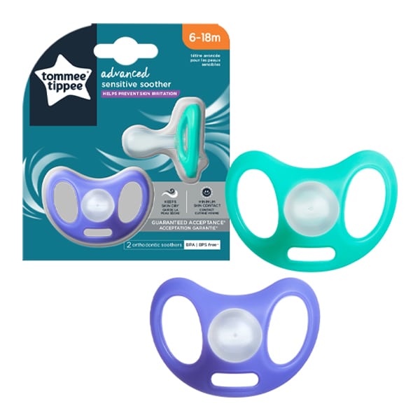 Tommee Tippee Advanced Sensitive Soothers (6-18m) 2pcs