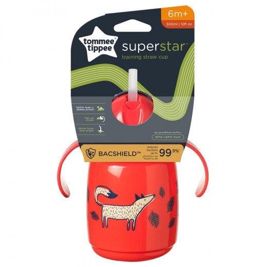 Tommee Tippee Superstar Training Straw Cup 6m+ 300ml - Red