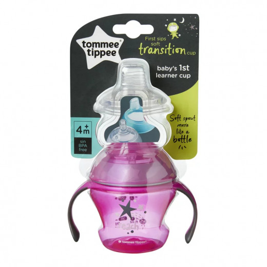 Weaning cup with soft teat, pink, 150 ml, from Tommee Tippee
