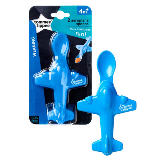 Tommee Tippee Areoplane Spoon, Blue Color