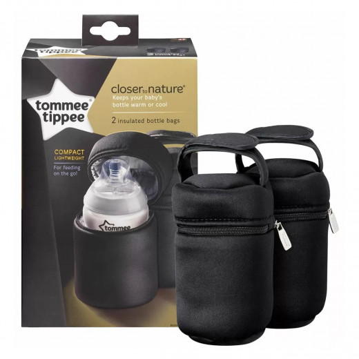 Tommee Tippee Closer to Nature Insulated Bottle Bag, Pack of 2
