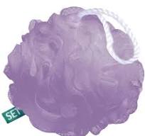 Mesh Bath Sponge, Purple Color