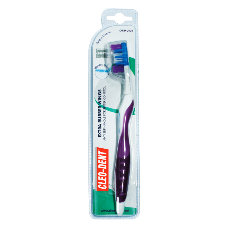 Optimal Extra Rubber Wings Tooth Brush, Assorted Color, 1 Piece