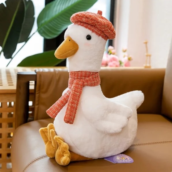 Duck Plush Stuffed Toy - Red