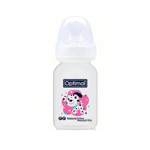 Optimal Feeding Bottle, White Color, 140 Ml