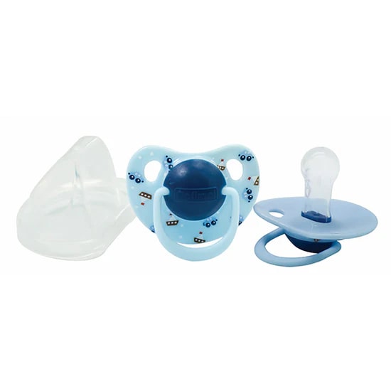 Optimal Round Nipple Silicone Pacifier (6+ m) Blue
