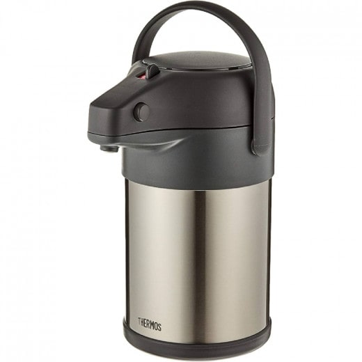 Thermos Stainless Steel Vacuum Pump Pot, 3 Liter
