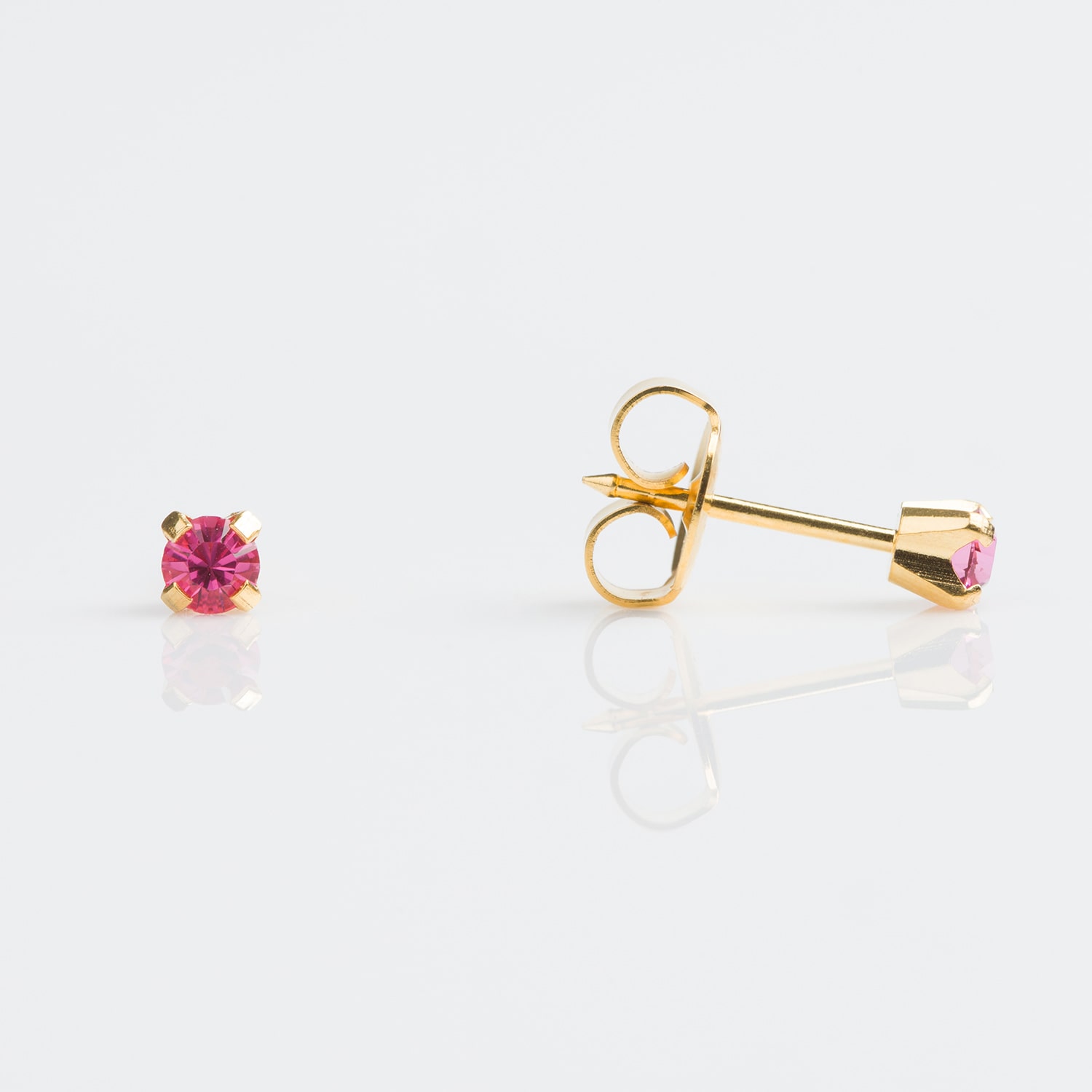 Studex Tiny Tips Gold Plated Tiff. 3mm - Pink