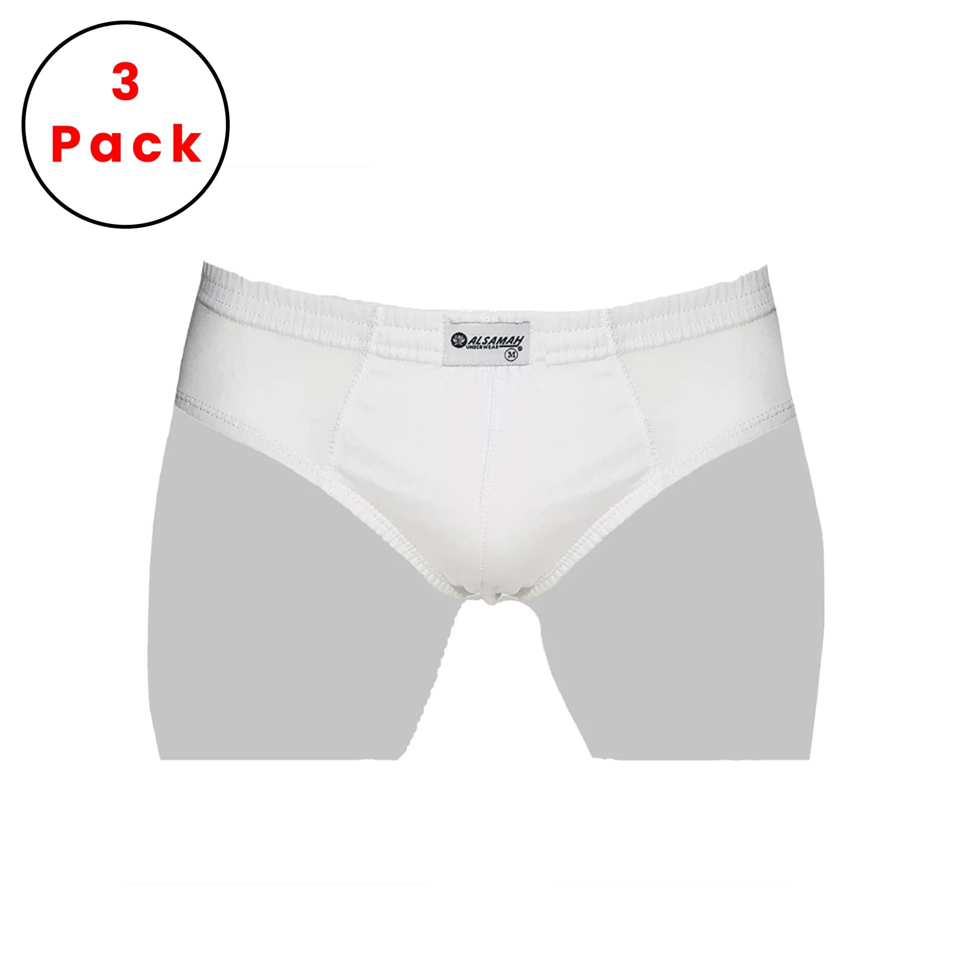 3-pack, 100% Cotton Men's Slip White color from al samah