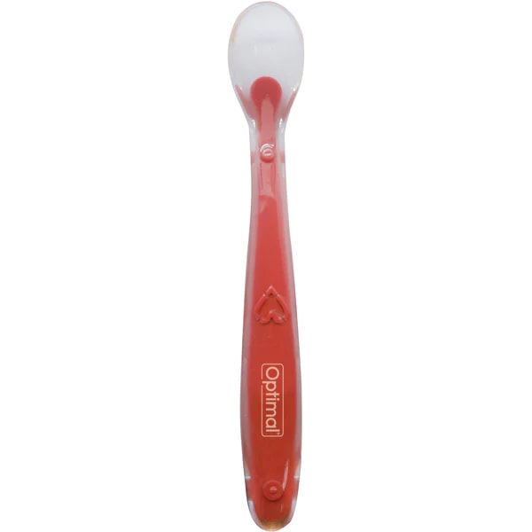 Optimal Baby Silicone Spoon, Red Color