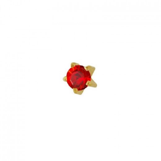Studex Gold Plated Heartlite Ruby, 3 Mm For Kids