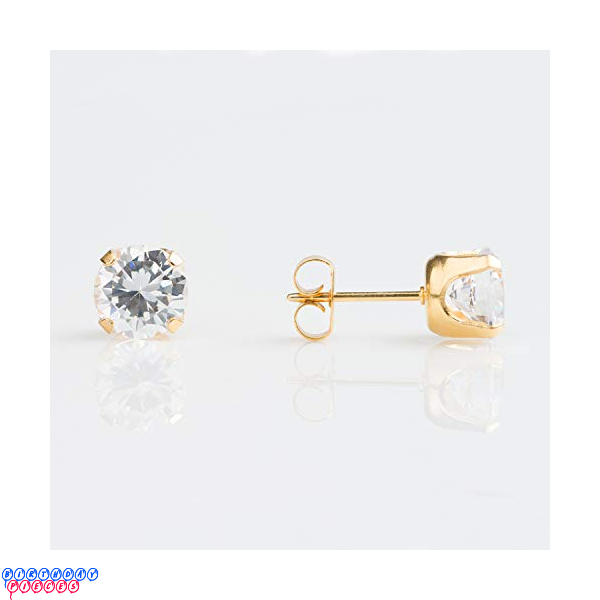 Studex Sensitive Cubic Zirconia Stud Earrings 7mm Gold Plated