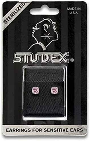 Studex Sensitive Pink Cubic Zirconia Stud Earrings 5mm