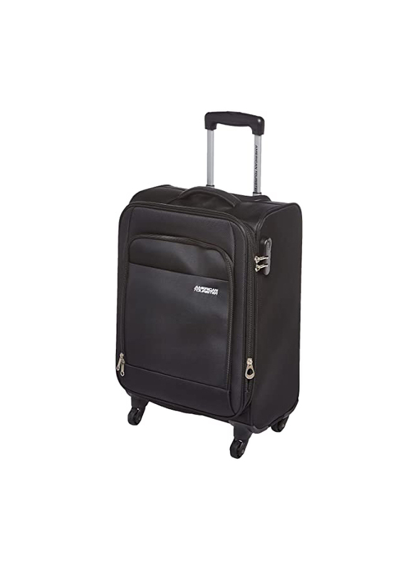 American Tourister Oakland Soft Luggage Trolley Bag, 55cm, Black
