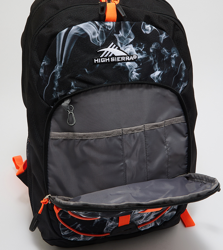 High Sierra Solid Backpack, Orange & Black