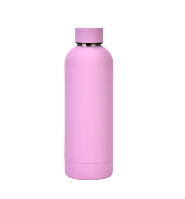 500ml Stainless Steel Sports Water Bottle - Pink