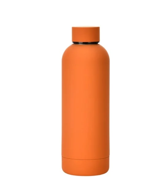 500ml Stainless Steel Sports Water Bottle - Orange