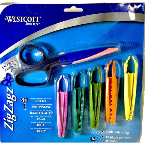 Westcott Zig Zagz Scissors & 6 Blades Set