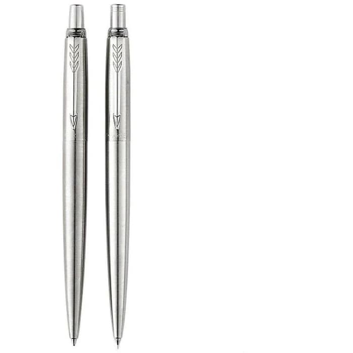 Parker Jotter Stainless Steel 0.5mm Pencil & Ballpoint Pen Set + Travel Case